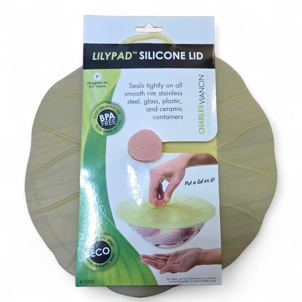 Charles Viancin Lilypad Silicone Lid - 9 Inch - Microwave & Oven Safe Splatter G
